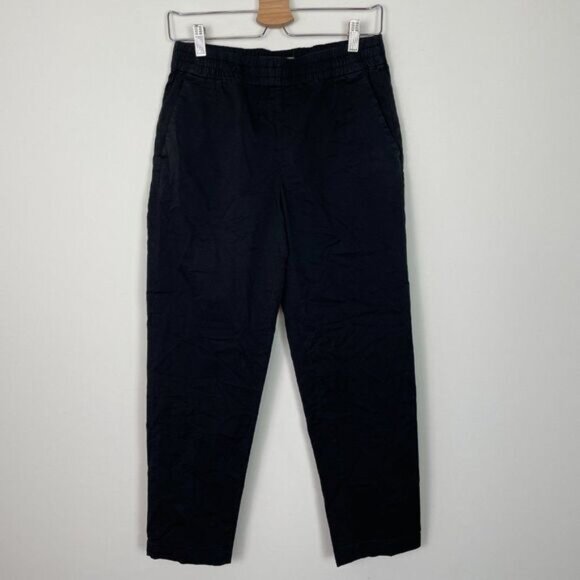 Everlane The Easy Chino Straight Leg High Waist Comfort Cotton Pant Black 2 - Picture 2 of 10